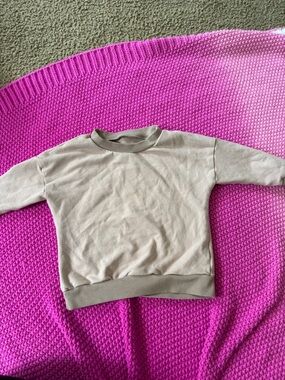 Small Shop “Hux & Co.” Beige/Blush Crewneck, 2t PILLING